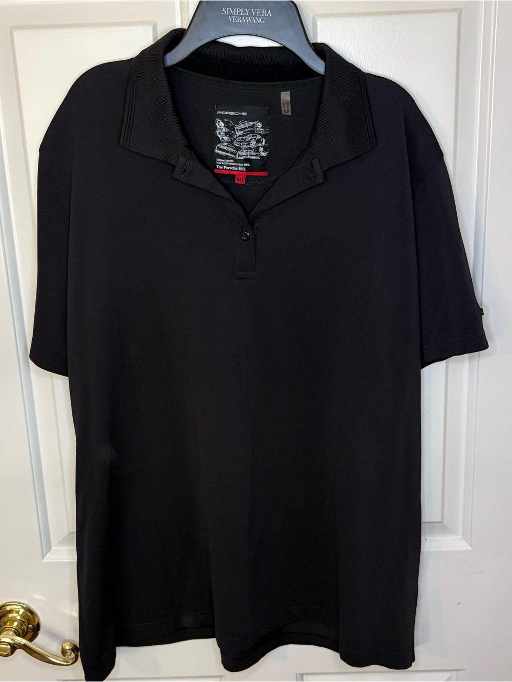 Porsche Black Short-Sleeve Polo